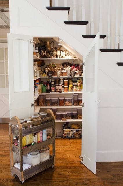 pantry under stairs