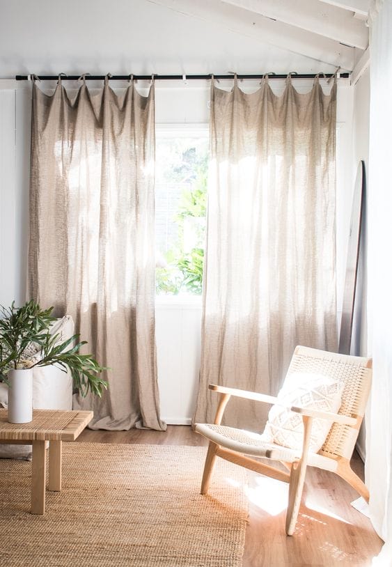 light linen curtains